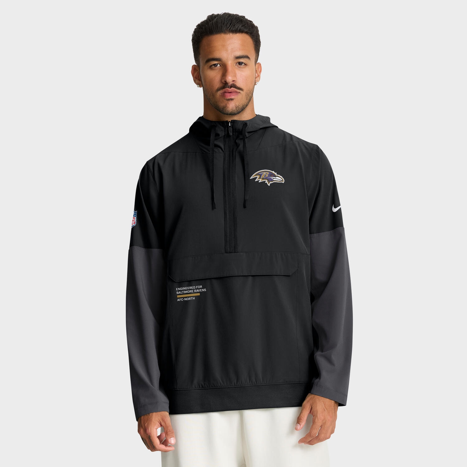 Baltimore Ravens Nike Sideline Half-Zip Anorak NFL Jacke Black