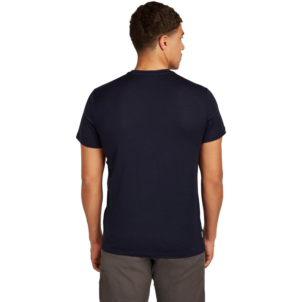 Icebreaker Merino 150 Tech Lite T-Shirt Bear Tour Men - Midnight Navy