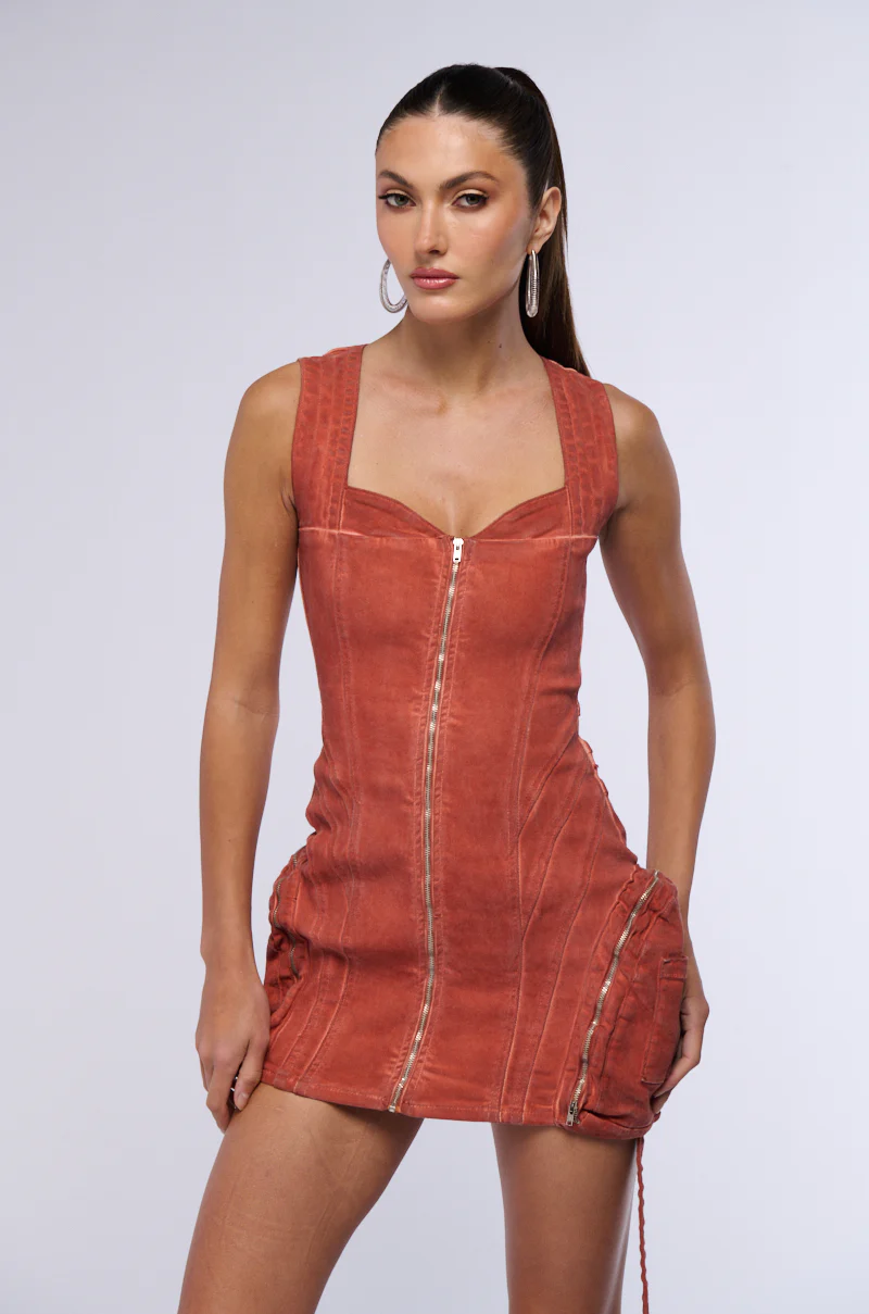 Dune Distressed Denim Mini Dress
