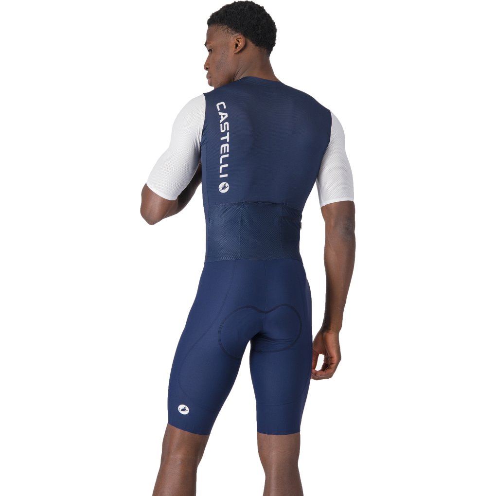Castelli Saturday Morning Skinsuit Men - belgian blue/white 424