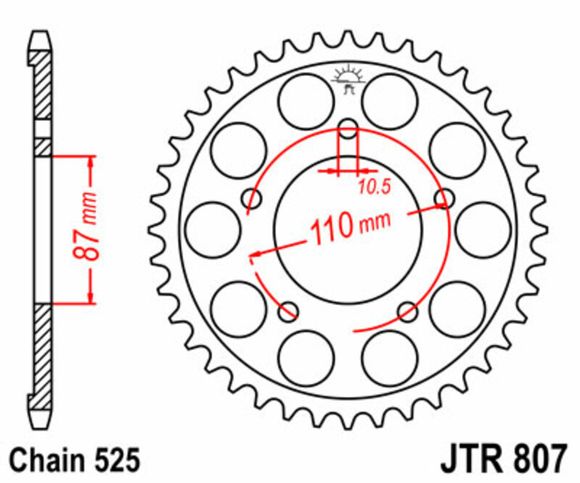 Crown JT. Standard steel 807 - 525Ref: Jtc00256A / 1075519002