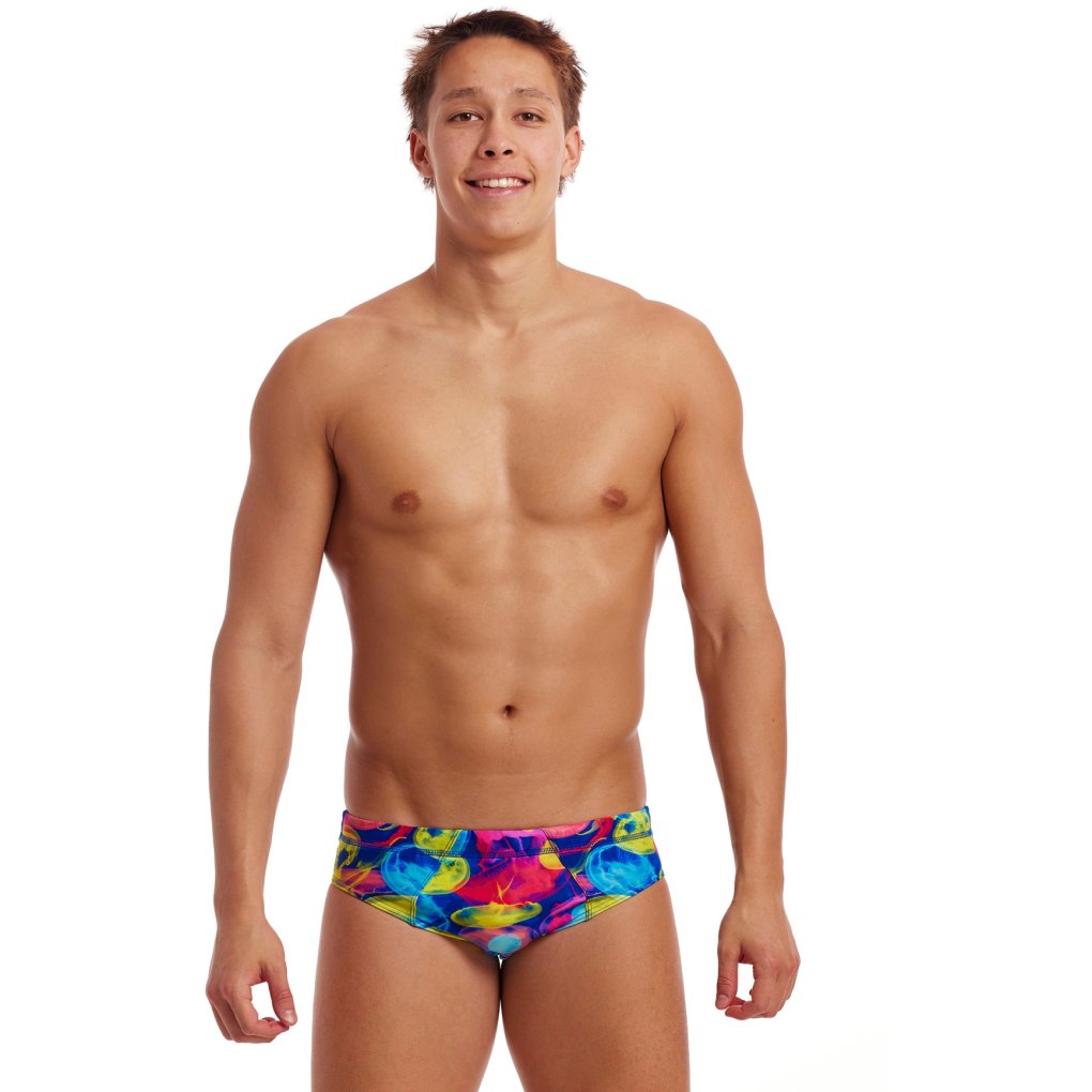 Funky Trunks Seamed Eco Swim Briefs Men - Sting Stung