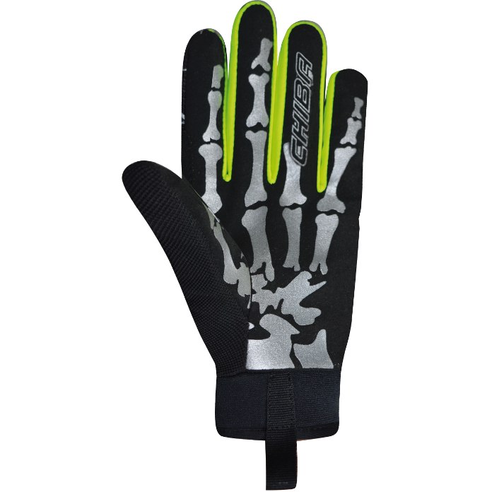 Chiba Bones Cycling Gloves Kids - black/neon yellow