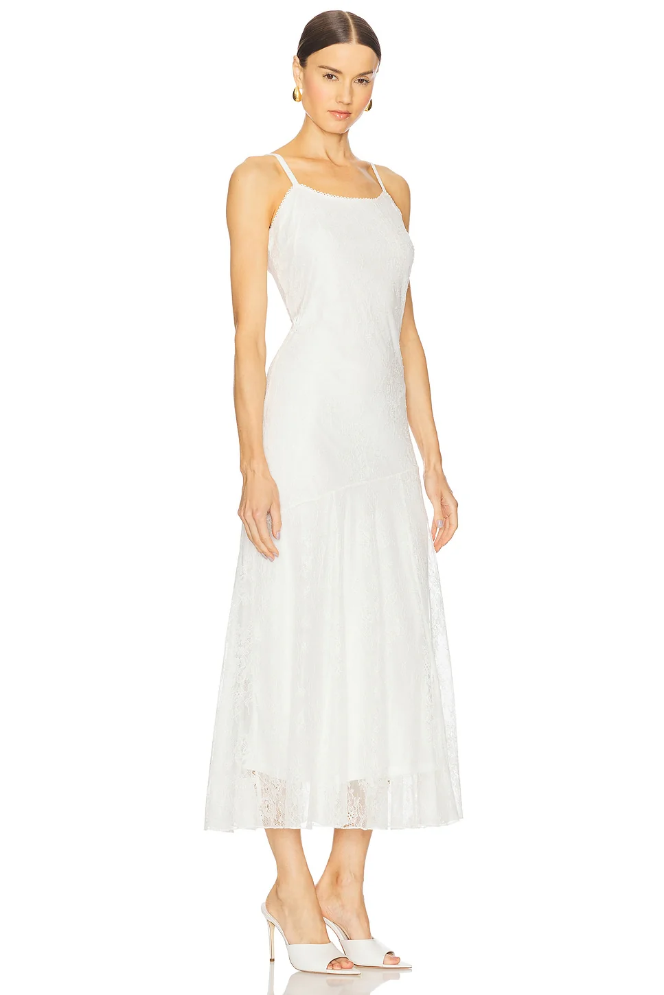 Veera Lace Dress in Cloud Dancer