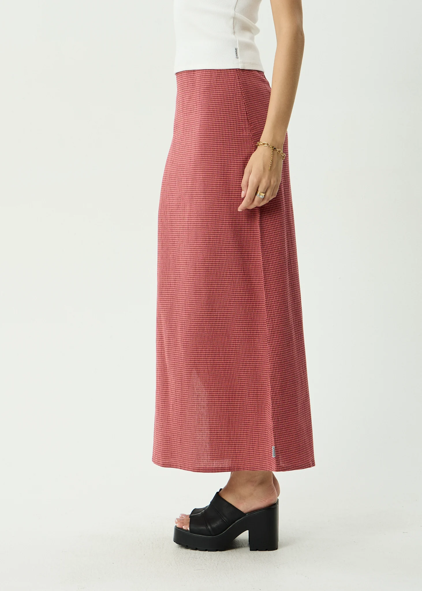 AFENDS Womens Kali - Maxi Skirt - Indy Rose Check