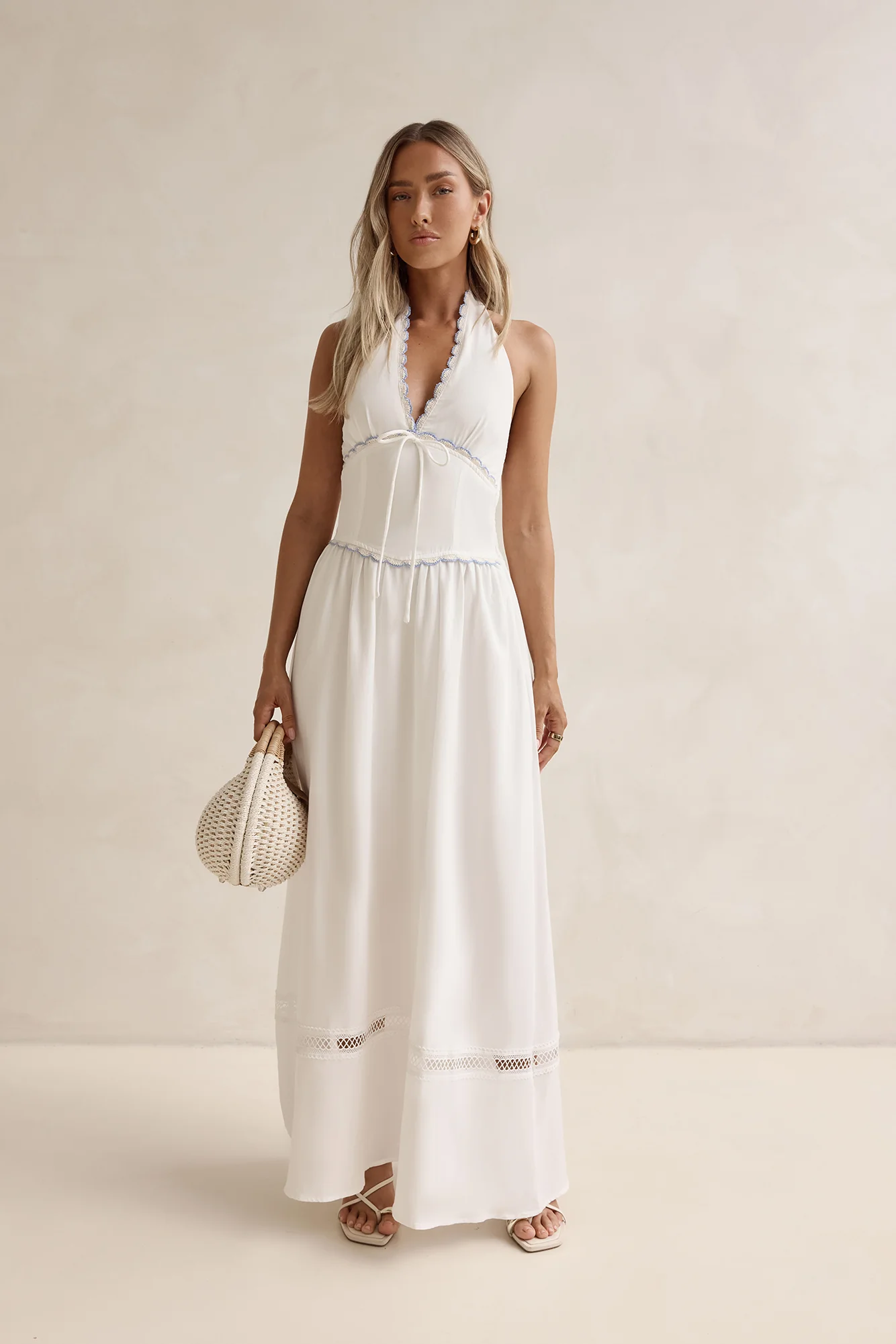Days Of Dreaming Halter Maxi Dress White