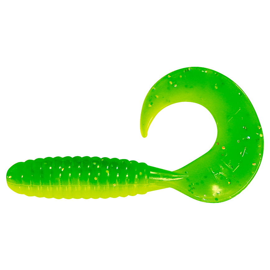 ShadXperts Twister Xtra Fat Grub 5,5 (green\/glitter)
