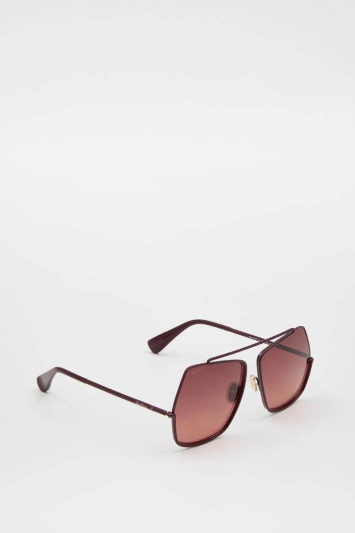 Square metal sunglasses - BORDEAUX