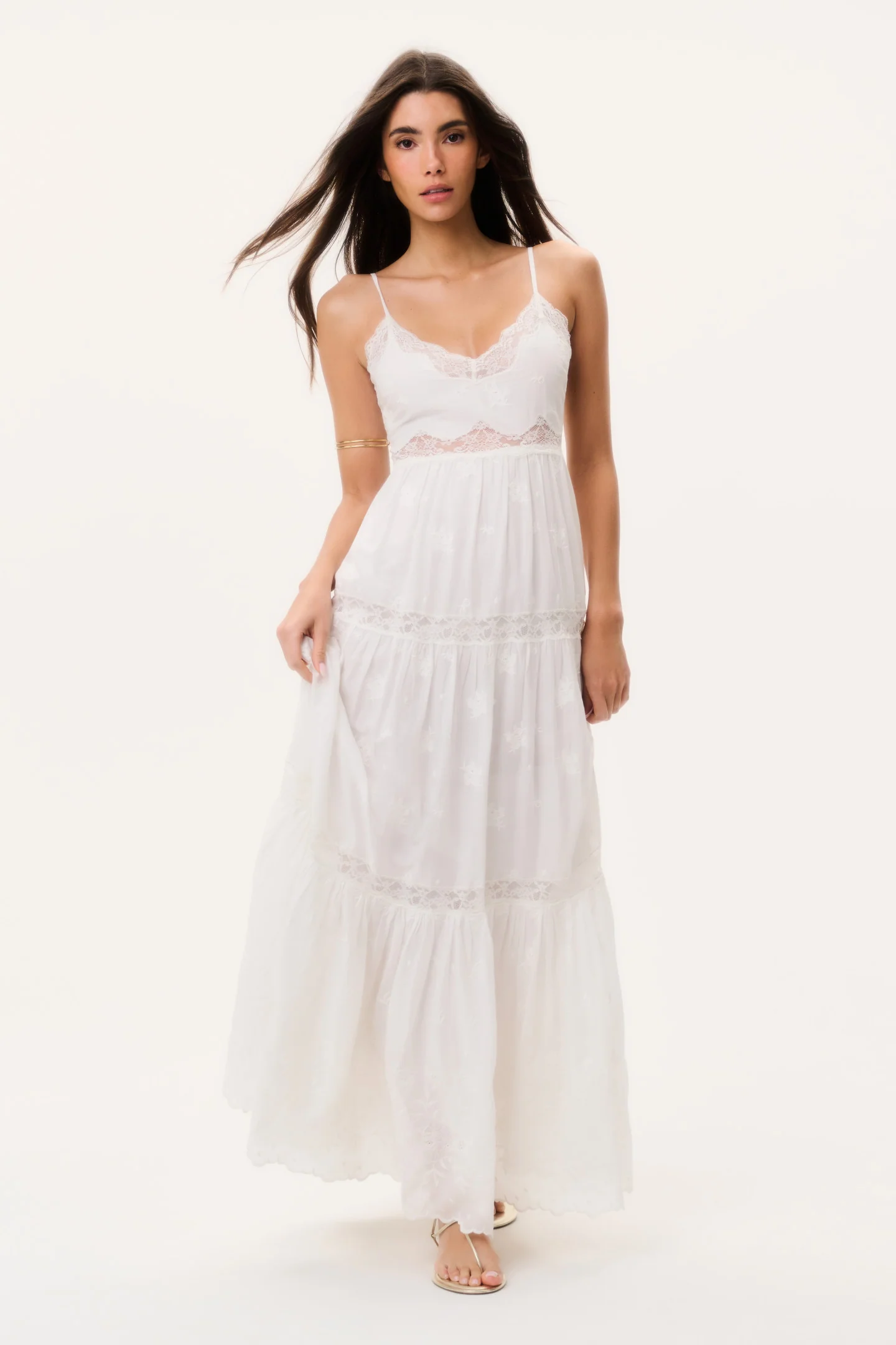Espa Lace-Trimmed Maxi Dress