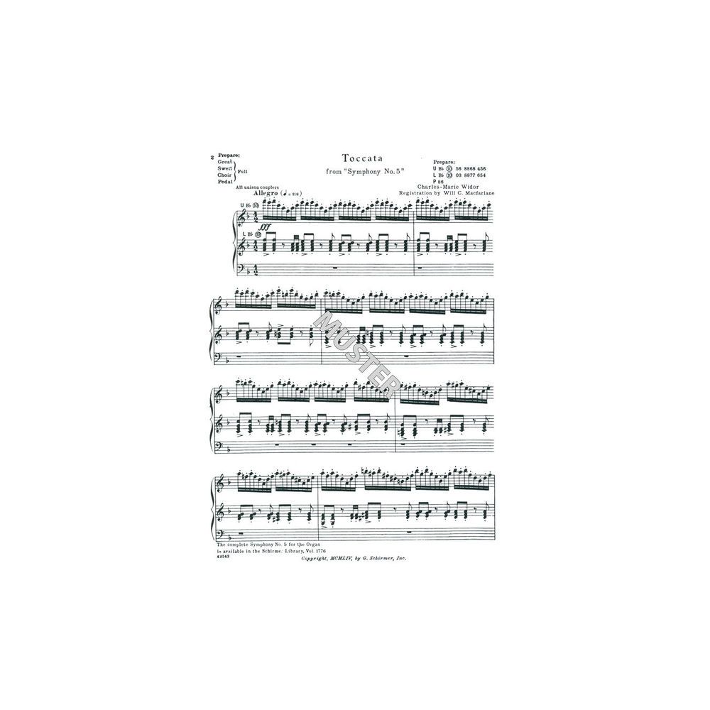 G. Schirmer Widor Toccata Symphony No.5 – Thomann Ireland