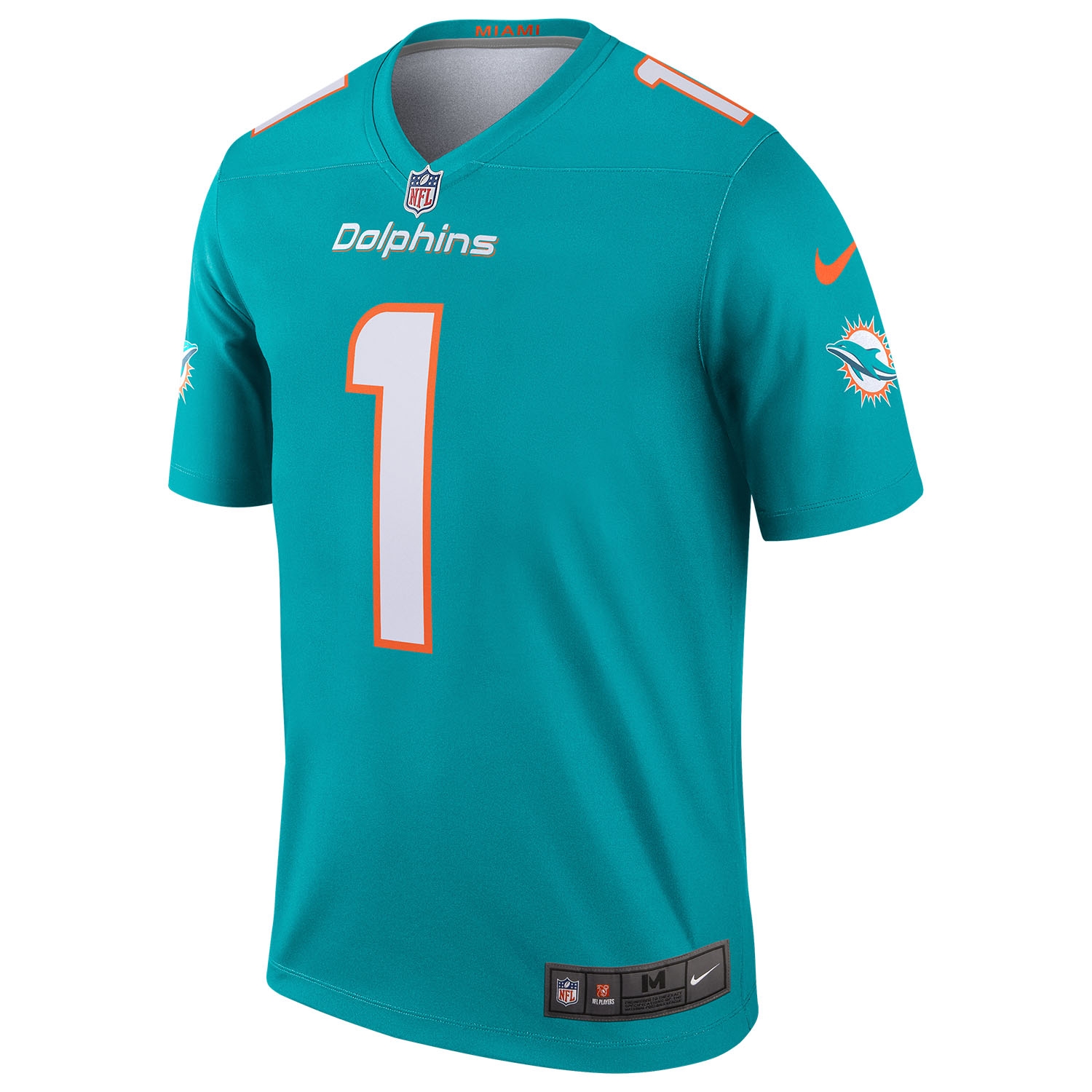 Tua Tagovailoa #1 Miami Dolphins Nike Legend NFL Jersey Aqua