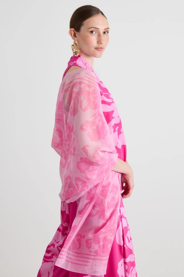 Chiffon stole - FUCHSIA