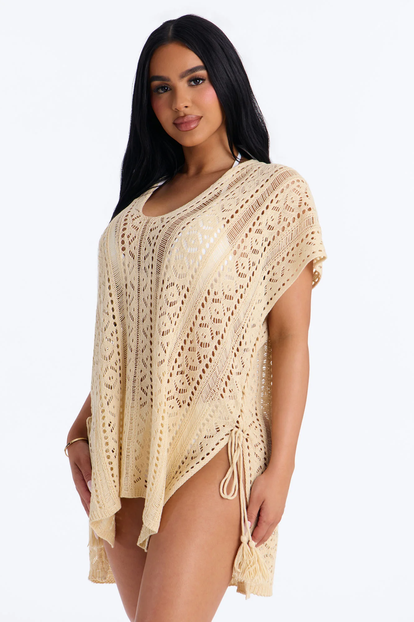 Iris Crochet Swim Cover Up - Off White