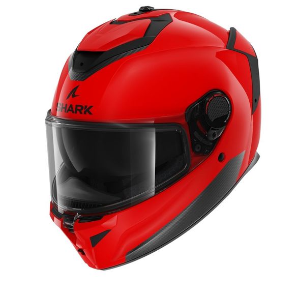 Shark SPARTAN GT PRO CARBON Full-Face Helmet - BLANK - Black / RedRef: SH1661-C664