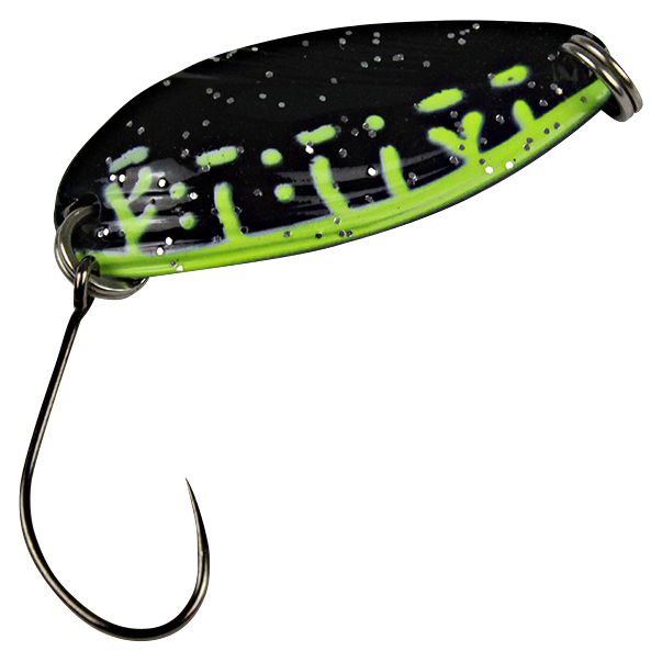 FTM Trout Spoon Break (2,2 g, Black\/Yellow UV)
