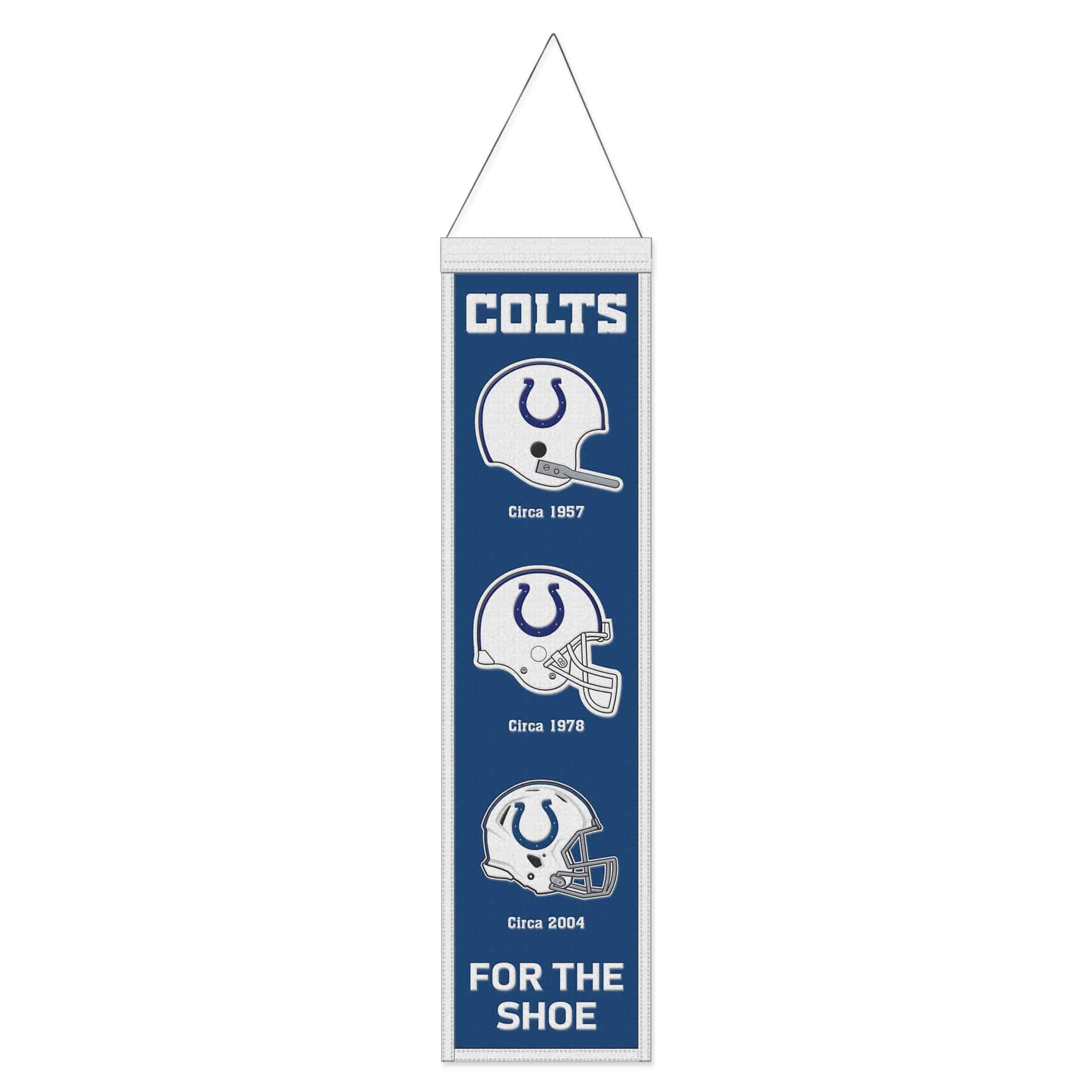 Indianapolis Colts Logo Evolution NFL Wool Banner