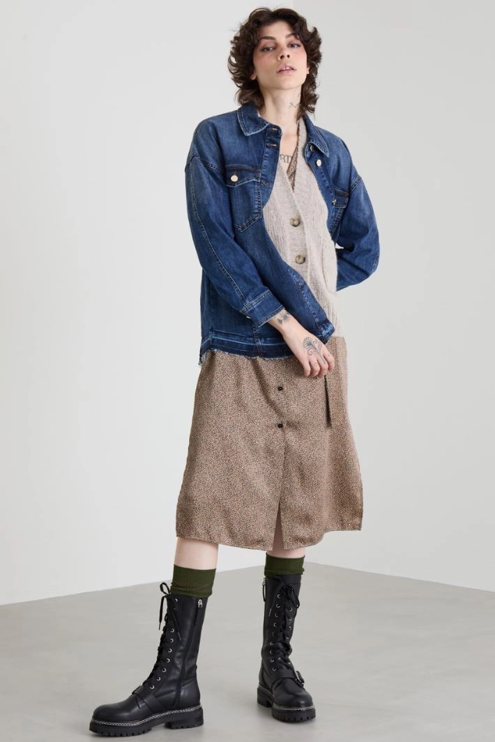 Wool and cashmere-blend cardigan - DOVE GREY