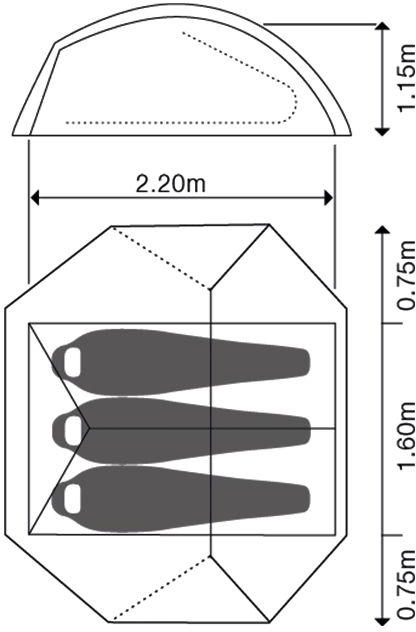 Exped Cassira 3 Tent - meadow