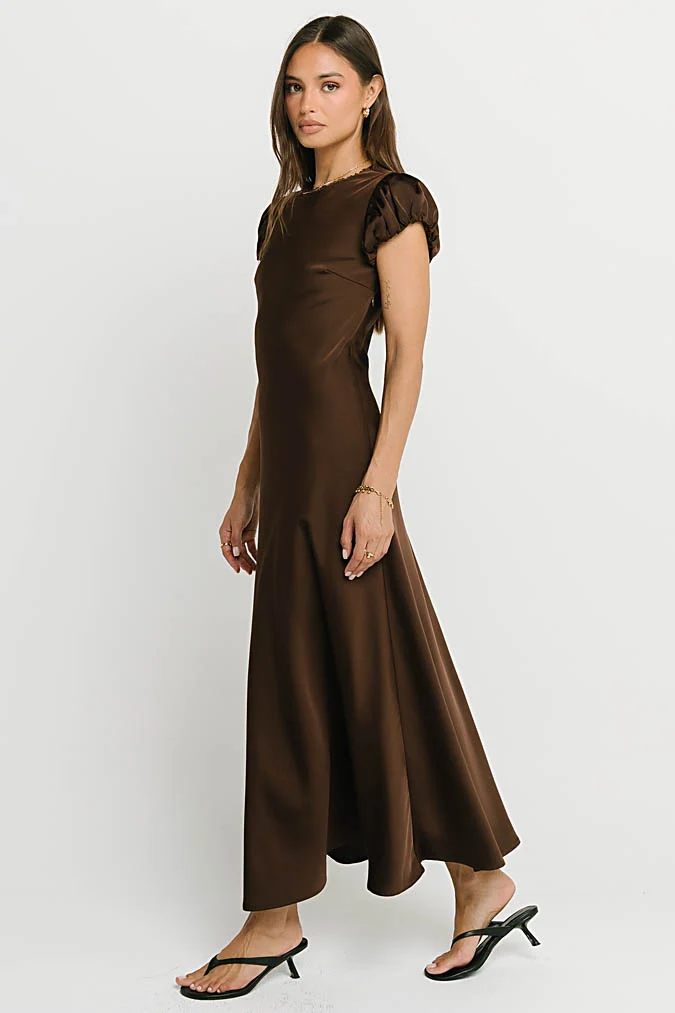 Ellianna Maxi Dress in Dark Brown