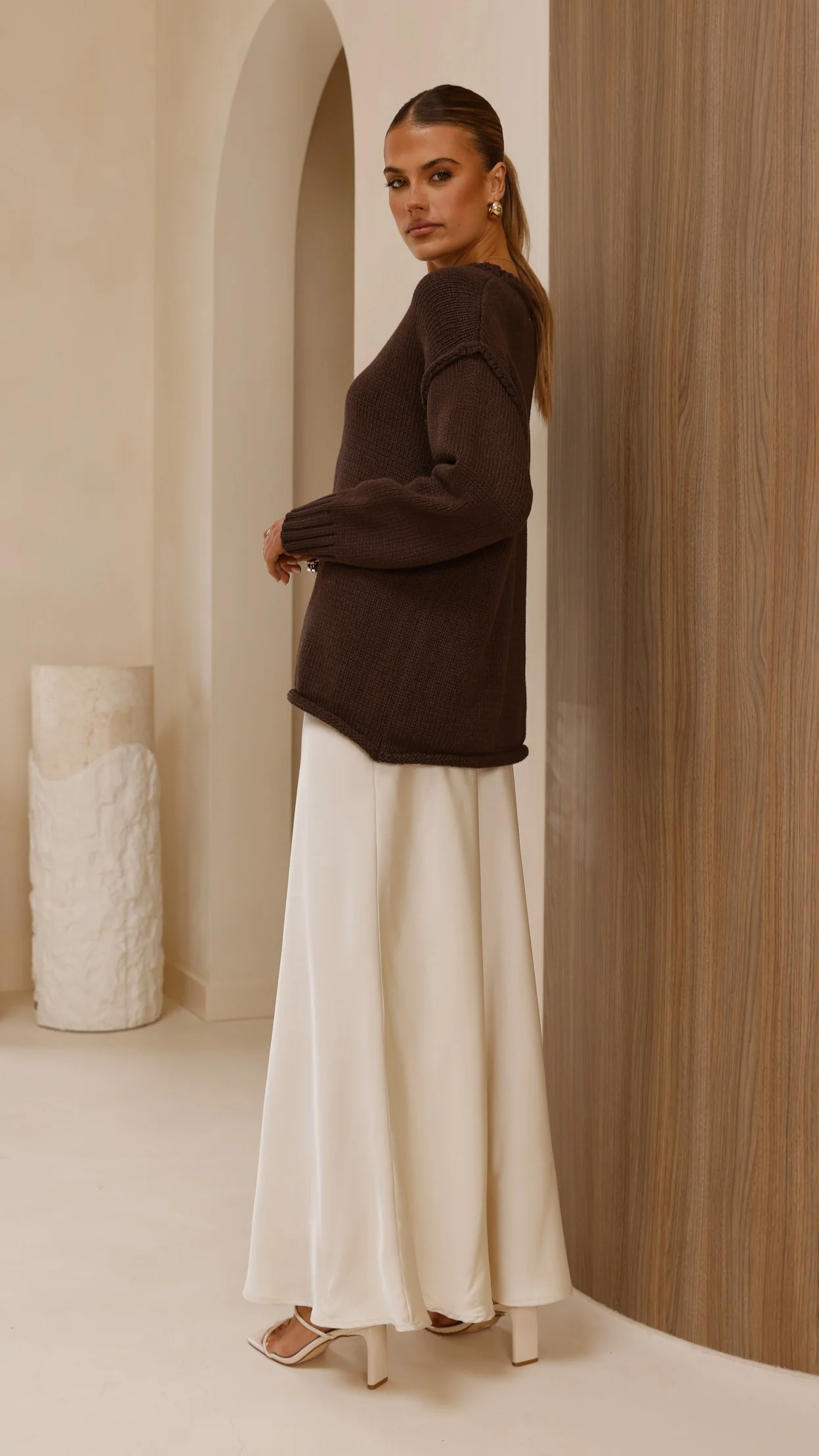 Delvine Knit Jumper - Chocolate