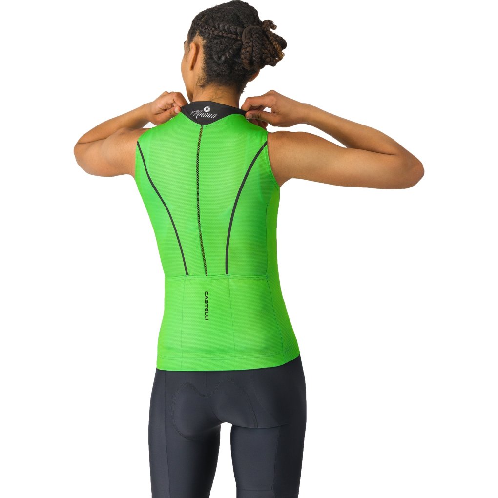 Castelli Anima Flow Sleeveless Women - kelly green/black 047