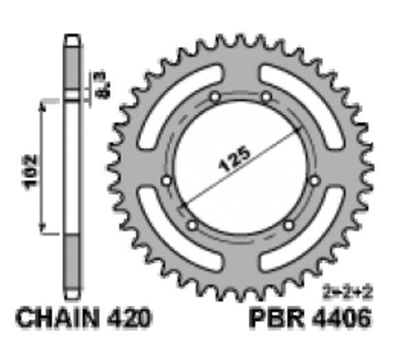 Couronne PBR acier standard 4406 - 420Ref : PBR01395A / 1108810001