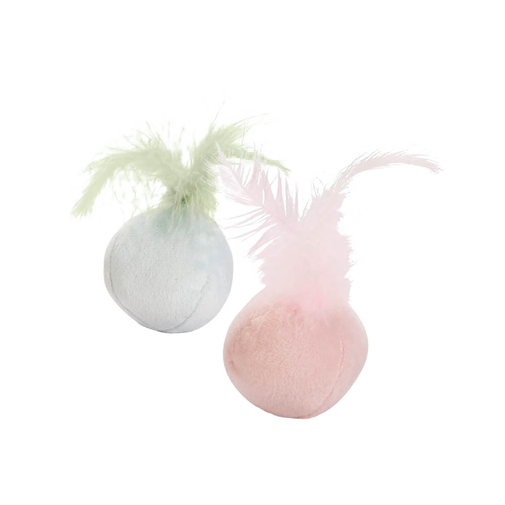 Beeztees Kitten Ball + Feather Rizo - Mint