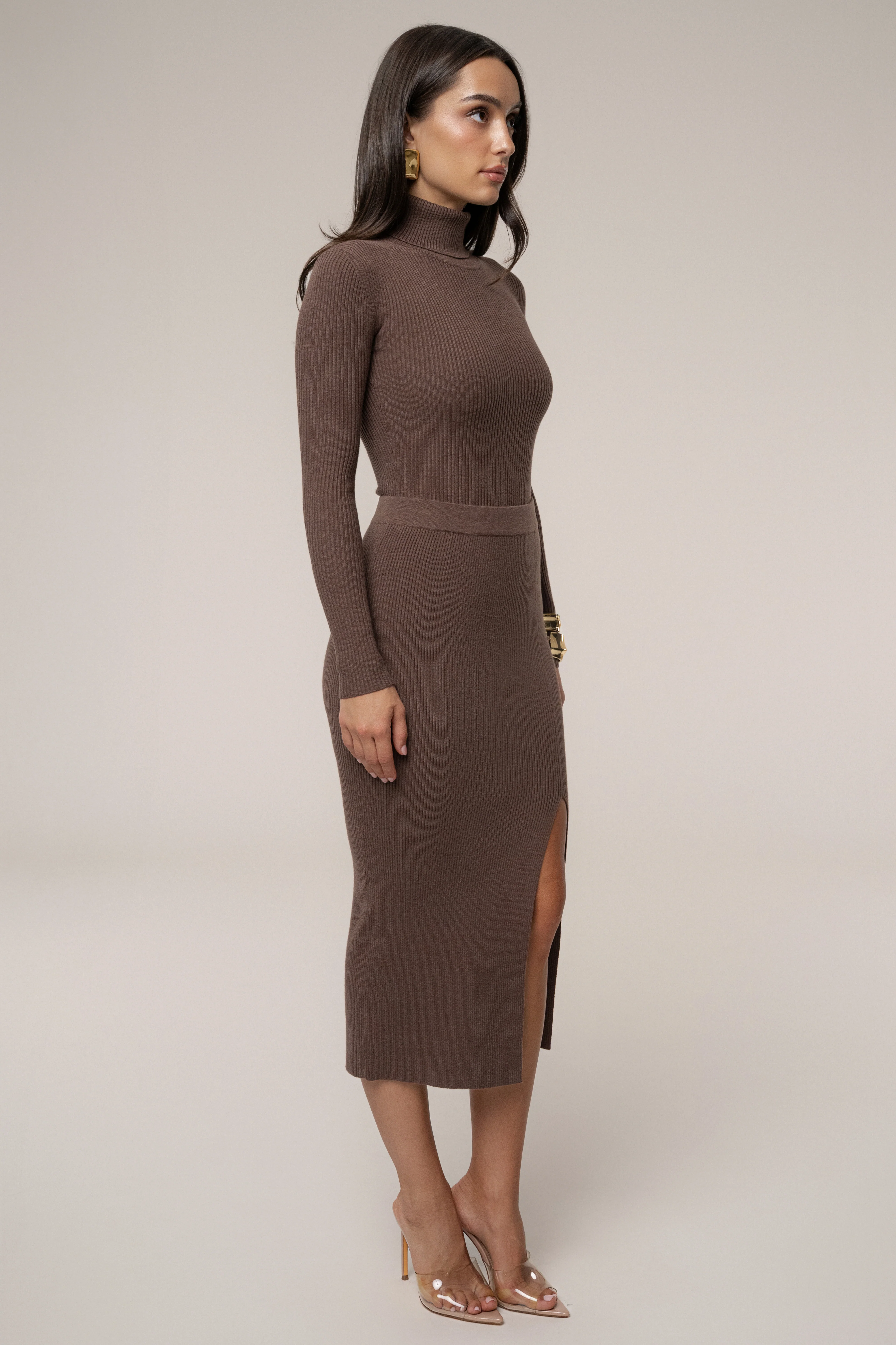Chocolate Cardinal Essential Knit Skirt