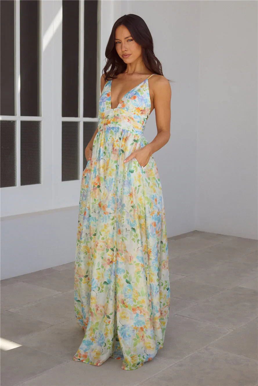 Buttercup Fields Maxi Dress Print