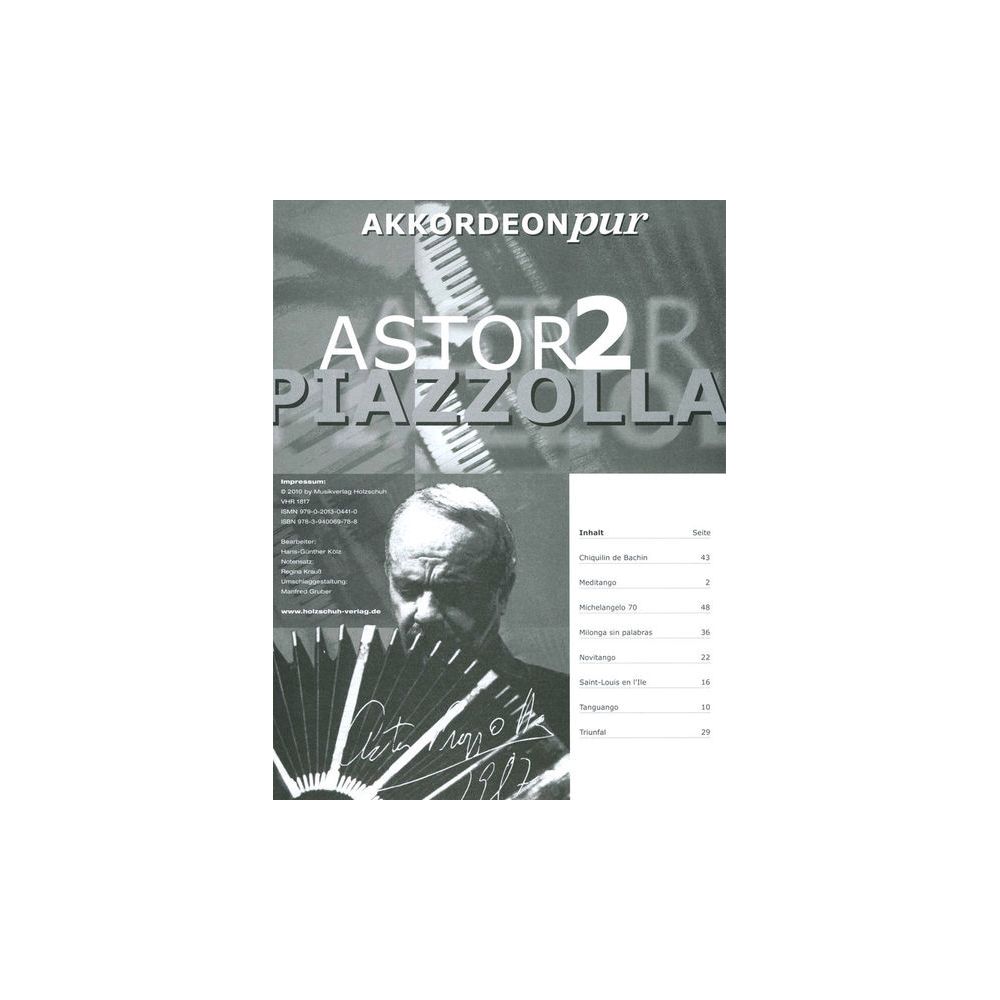 Holzschuh Verlag Accordeon Pur Piazzolla 2 – Thomann Ireland