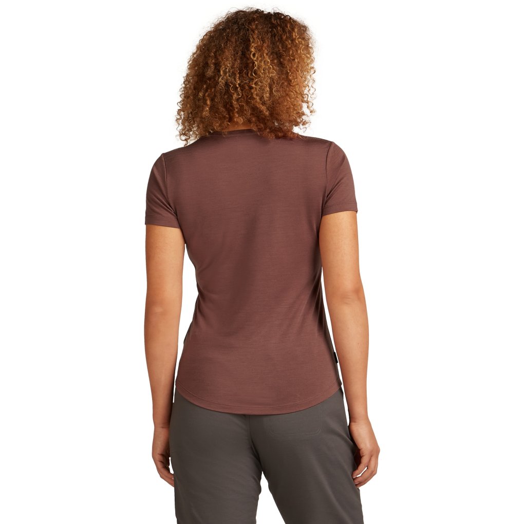 Icebreaker Merino 125 Cool-Lite™ Sphere III Short Sleeve Scoop Tee Women - Carob
