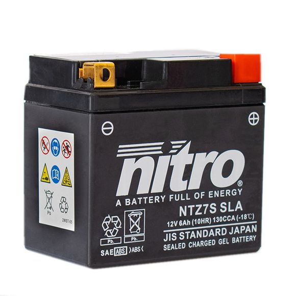 Nitro battery ntz7s sla firm acid type maintenance-free/ready to useRef: YTZ7S -N- / NTZ7S SLA