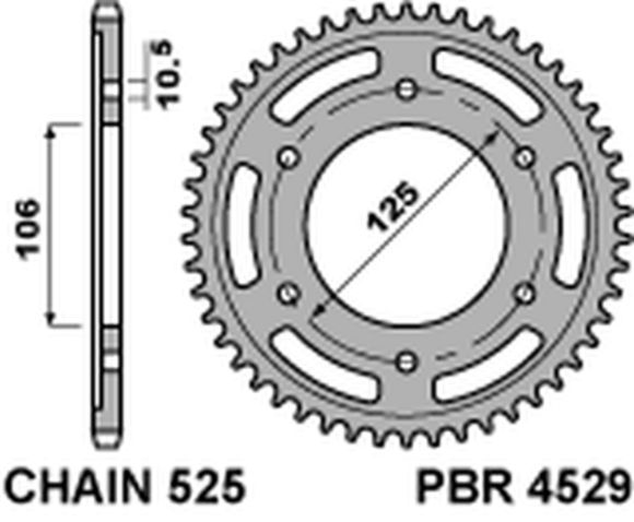 Couronne PBR aluminium standard - 525 49 dentsRef : PBR01542A / 1075349005
