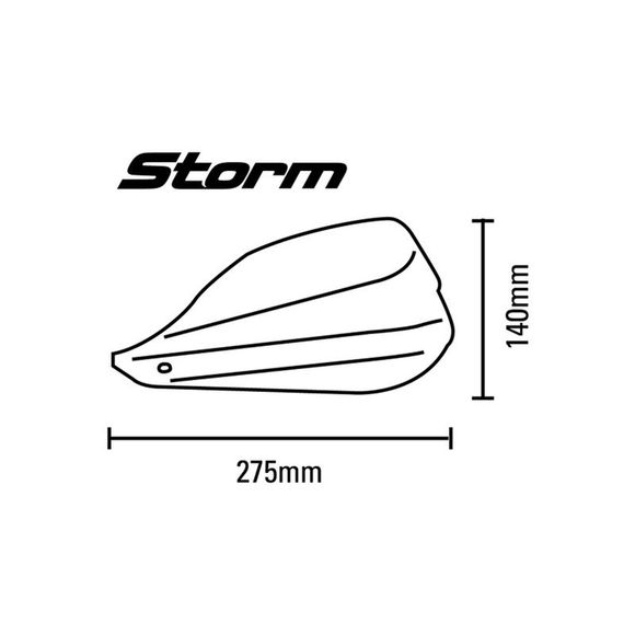 Barkbusters STORM 1-POINT HANDLEBAR END Handguards - BlackRef: BRK0020 / 1088038001