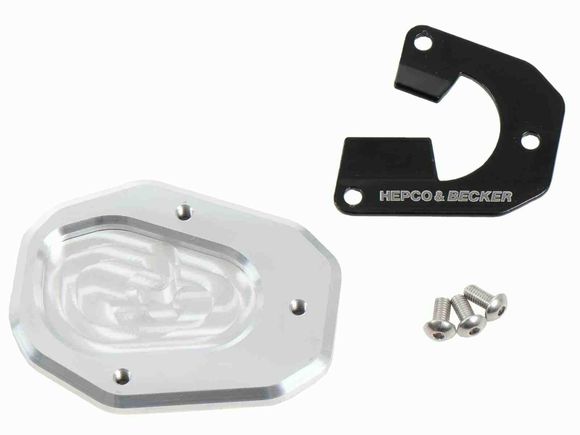 Hepco & Becker side stand extension - black/silverRef: Hbe04609A / 42117605 00 91