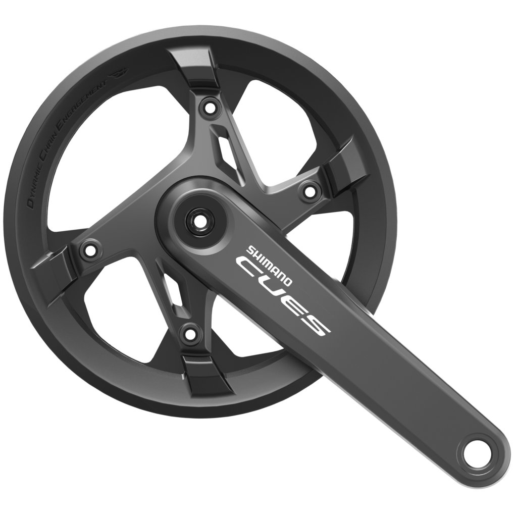 Shimano CUES FC-U6000-1 Crankset - 9/10/11-speed - with Chain Guard