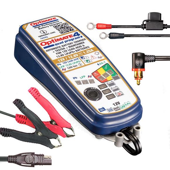 Chargeur de batterie Tecmate OptiMate 4 Quad Program Édition PREMIUM Can Bus UniverselRef : TC0057 / TM630PR