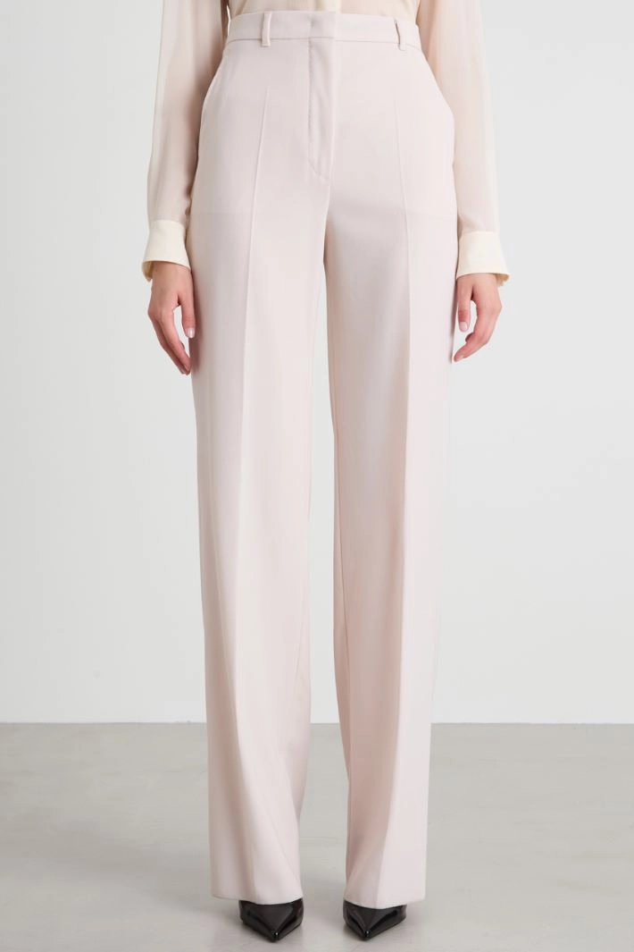 Wool crepe trousers - LIGHT PINK