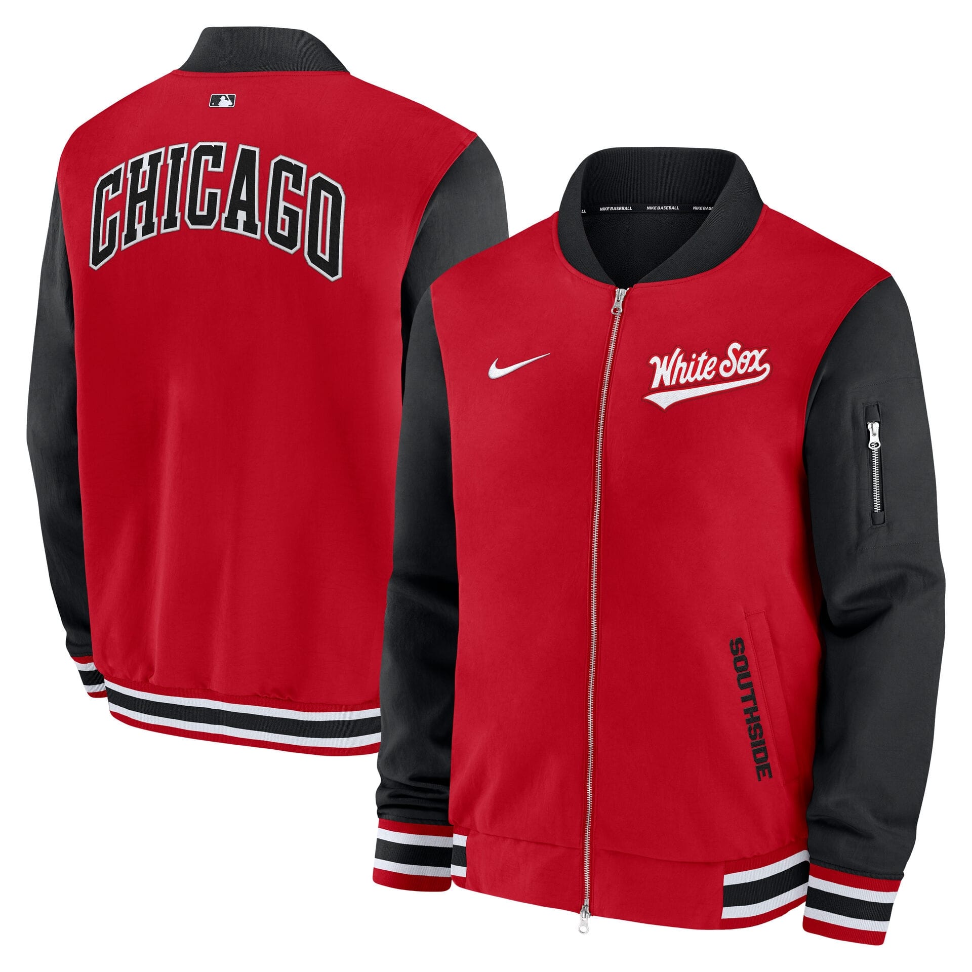 Chicago White Sox City Connect 2026 MLB Authentic Dugout Bomber Jacket Red