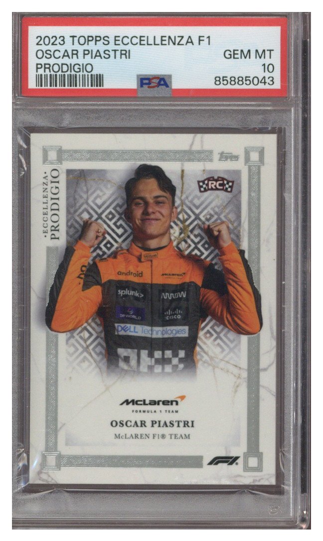 2023 TOPPS ECCELLENZA F1 OSCAR PIASTRI PRODIGIO PSA 10