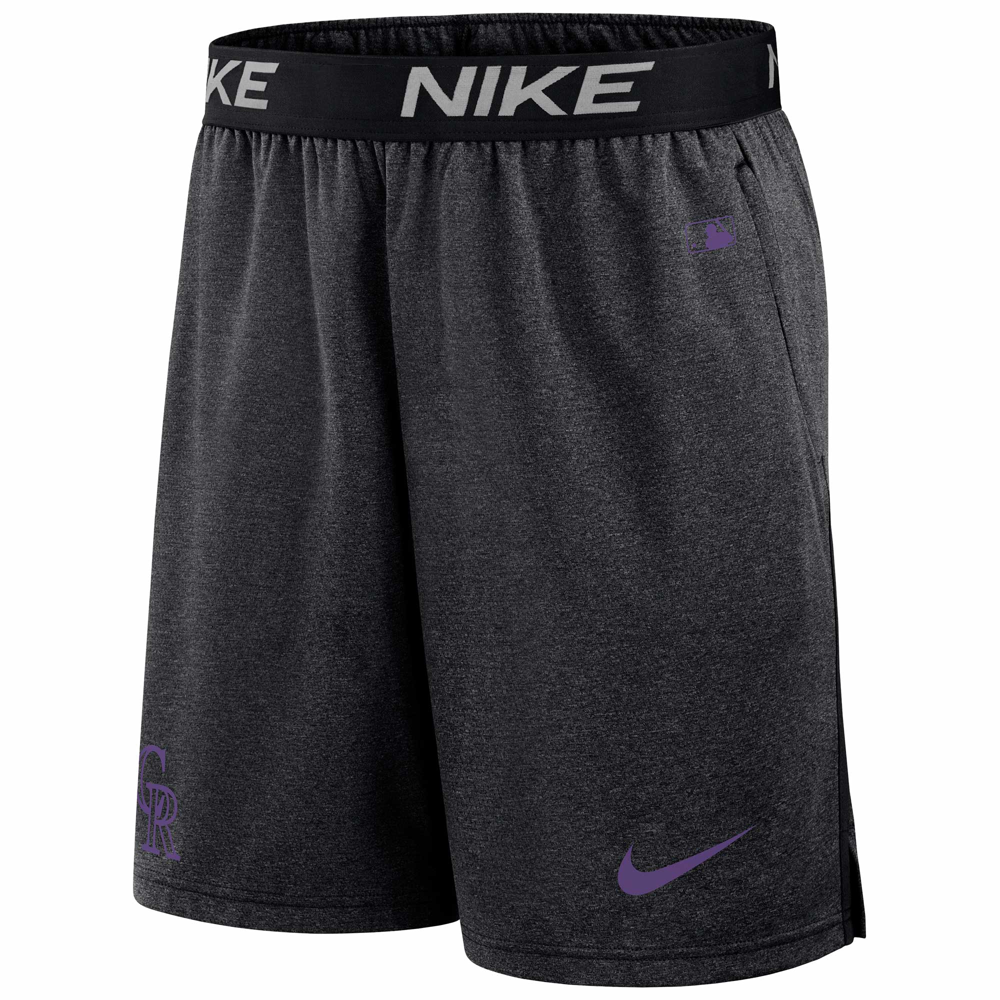 Colorado Rockies 2024 MLB Authentic Practice Nike Dri-FIT Shorts Dark Gray