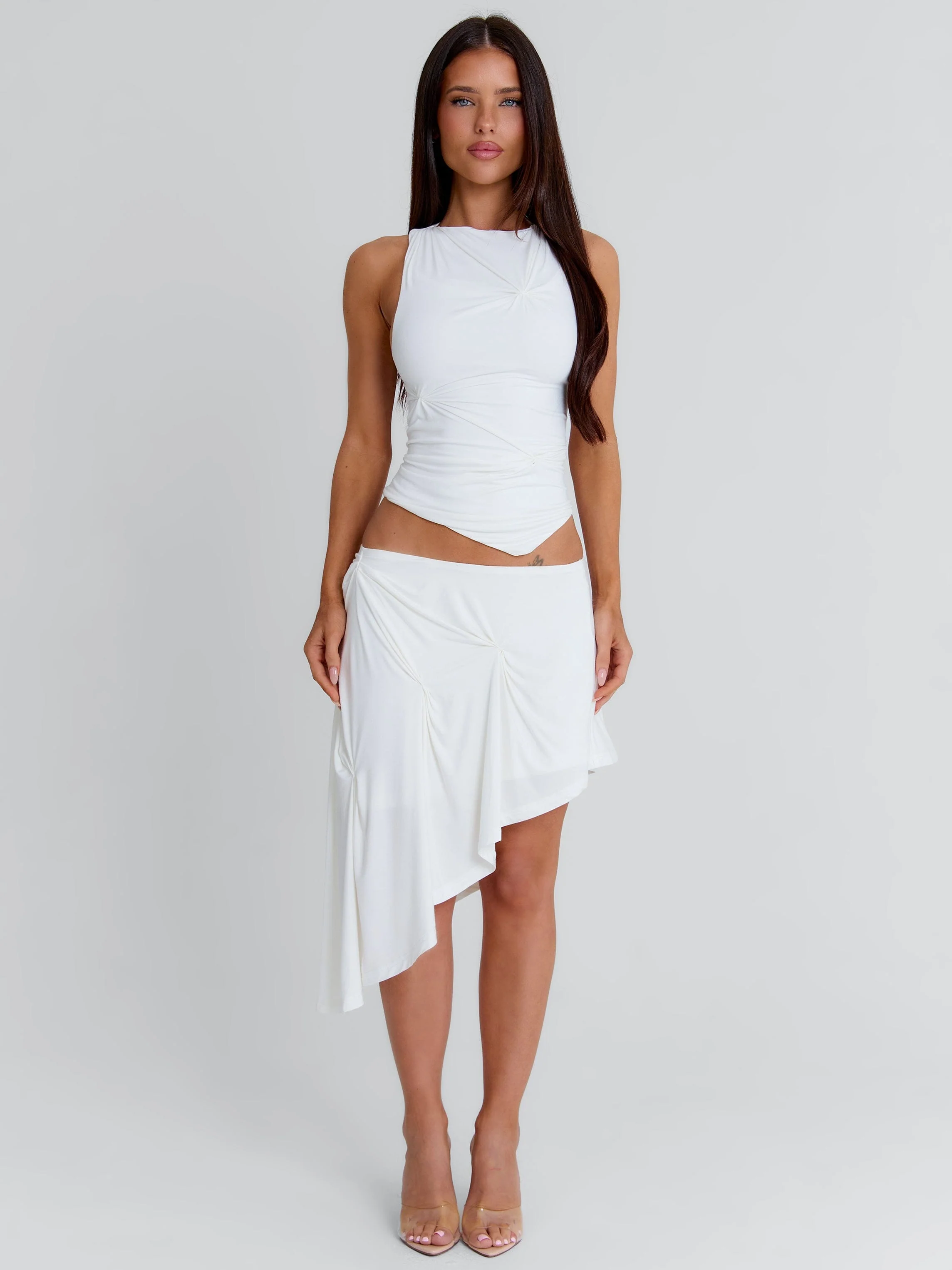 Noemai Midi Skirt White