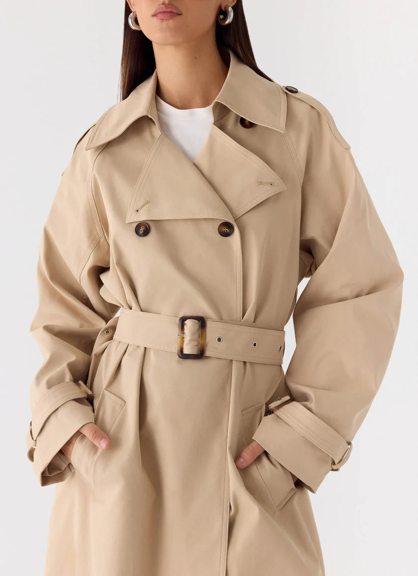 Jackie Trench Coat - Tan