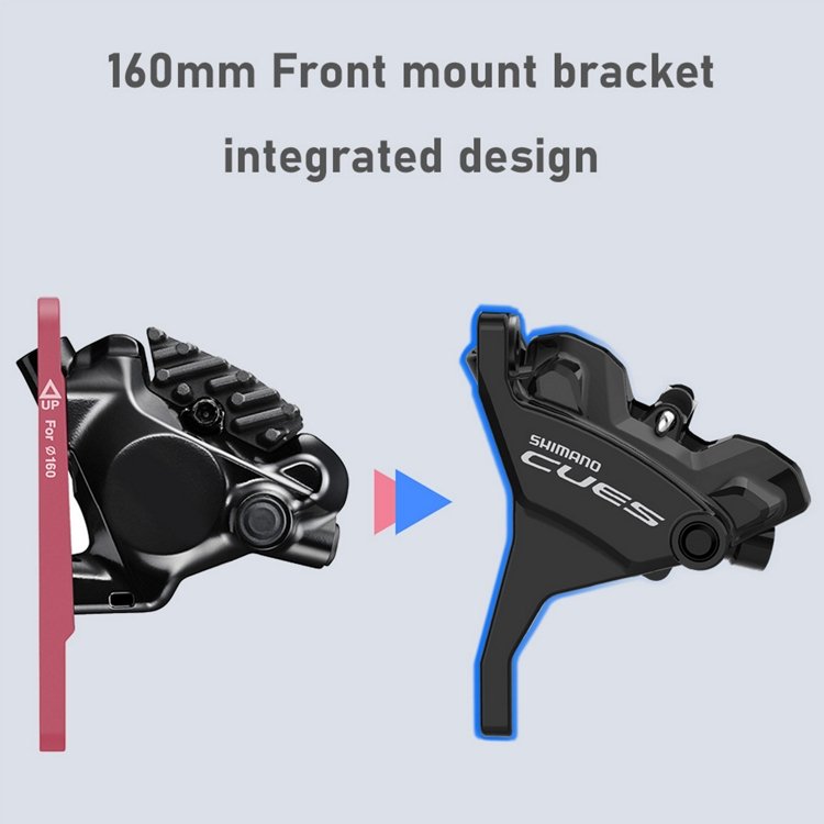 Shimano CUES BR-U6030 Disc Brake Caliper - Flat Mount | 2-Piston - front (F) | 160mm