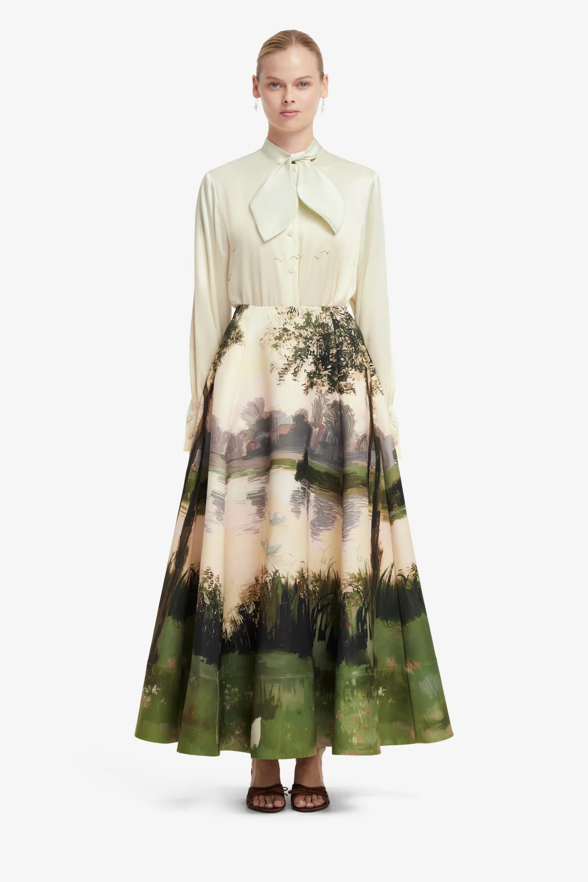 Elina Maxi Skirt - Serene Print