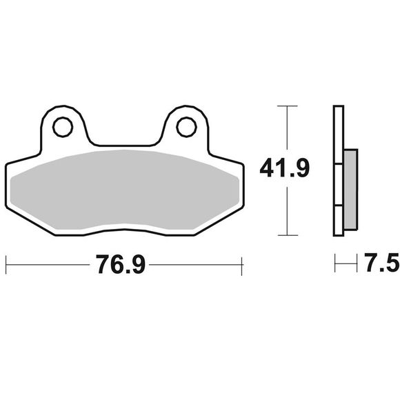 SBS 814HF Organic Front Brake PadsRef: 814HF / 814000
