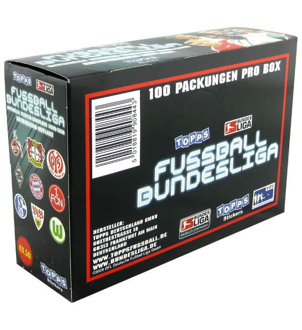 Topps Bundesliga Stickers 2009 / 2010 Box With 100 Packets