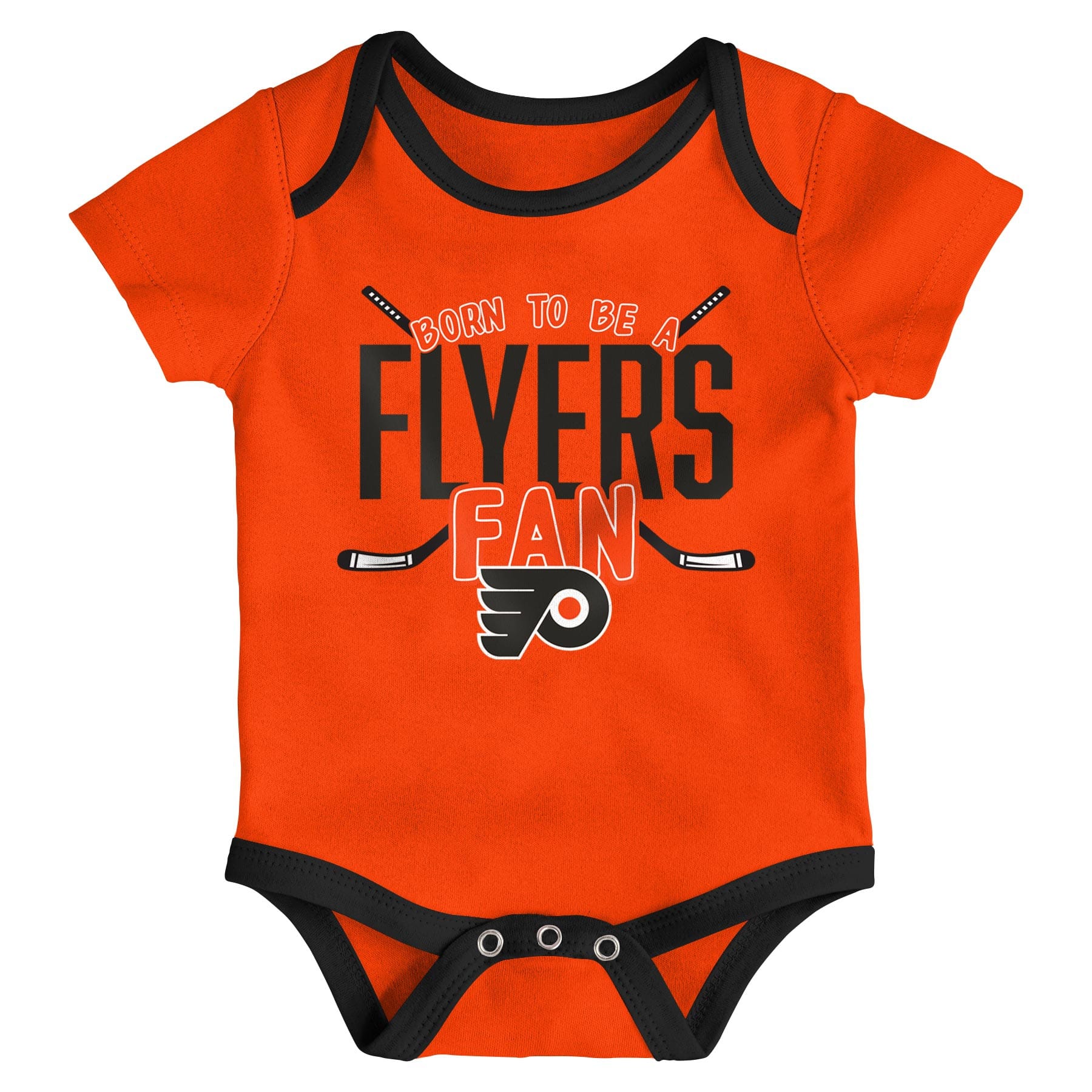 Philadelphia Flyers Game Time NHL Baby Bodysuit Set (3-Piece)