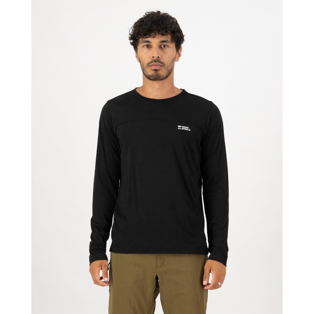 Mons Royale Diversion Merino Bike Long Sleeve Jersey Men - black