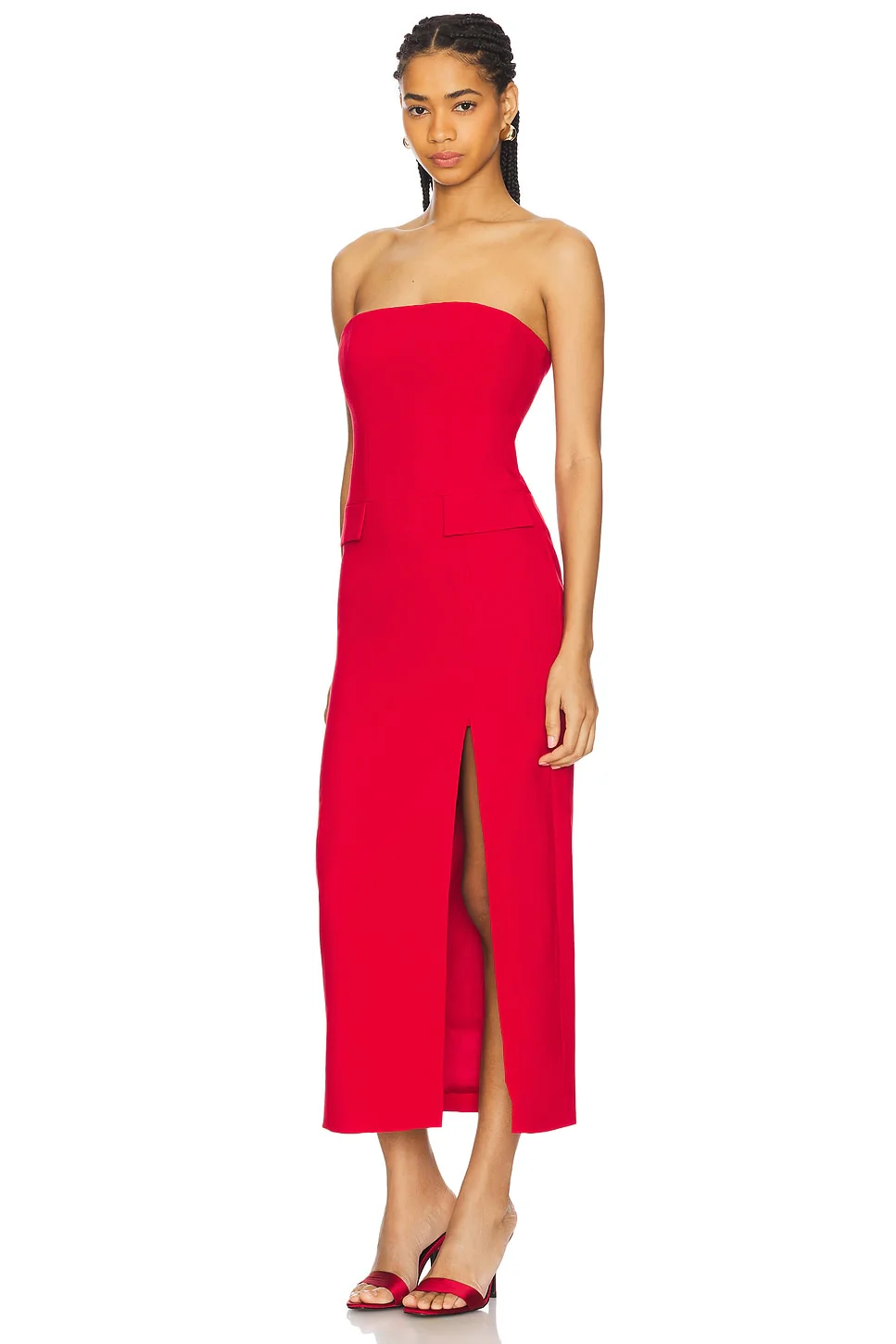 NIKKI STRAPLESS MIDI DRESS
